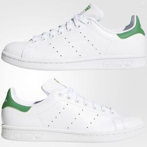 NWT adidas Stan Smith Footwear White/Green Classic Leather Sneakers Size 10.5